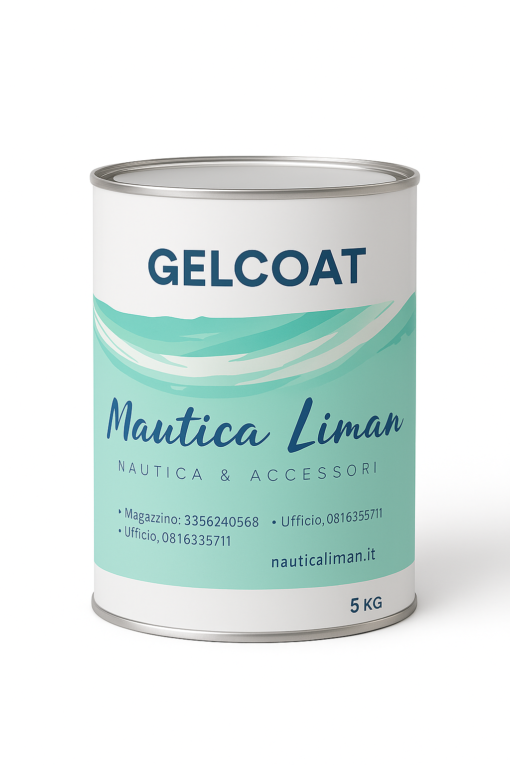 1100201 Gelcoat Bianco molto coprente per coperte e interni scafi barche 5 kg Pennello
